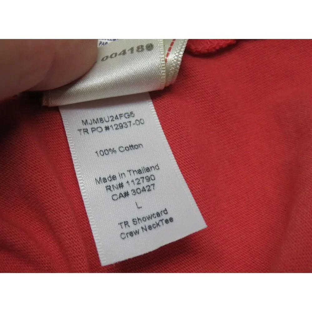 Mens True‎ Religion Short Sleeve T Shirt Size L Cotton Tee Red Authentic